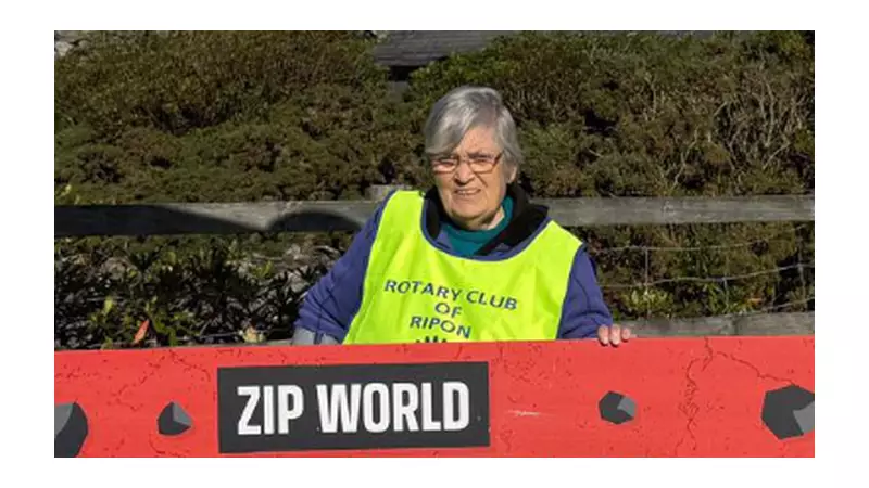 83-Year-Old Great-Grandmother Defies Age, Soars on Europe's Fastest Zip Line for Yorkshire Air Ambulance