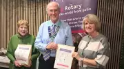 Rossendale Rotary Blooms with Purple Crocus Gift to Local Civic Groups