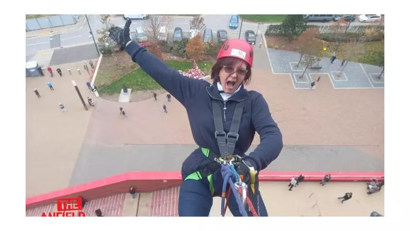 Daredevils Raise £1,200 for Charity with 100ft Anfield Abseil