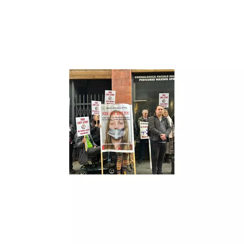 Lucy Letby Protestors Demand Retrial in Birmingham City Centre