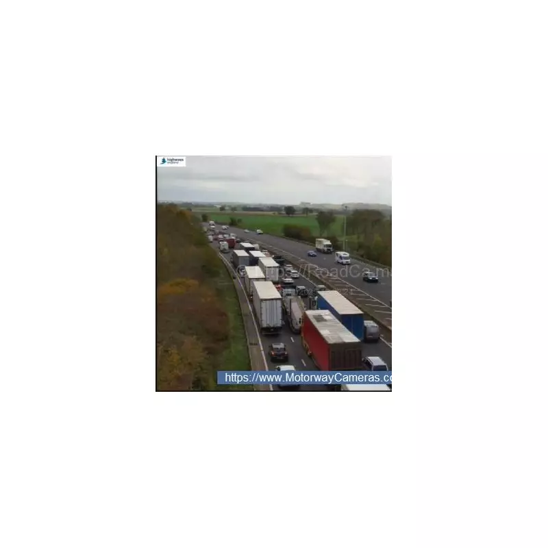 M5 Motorway Chaos: Overturned Vehicle Sparks Major Delays and Hour-Long Queues