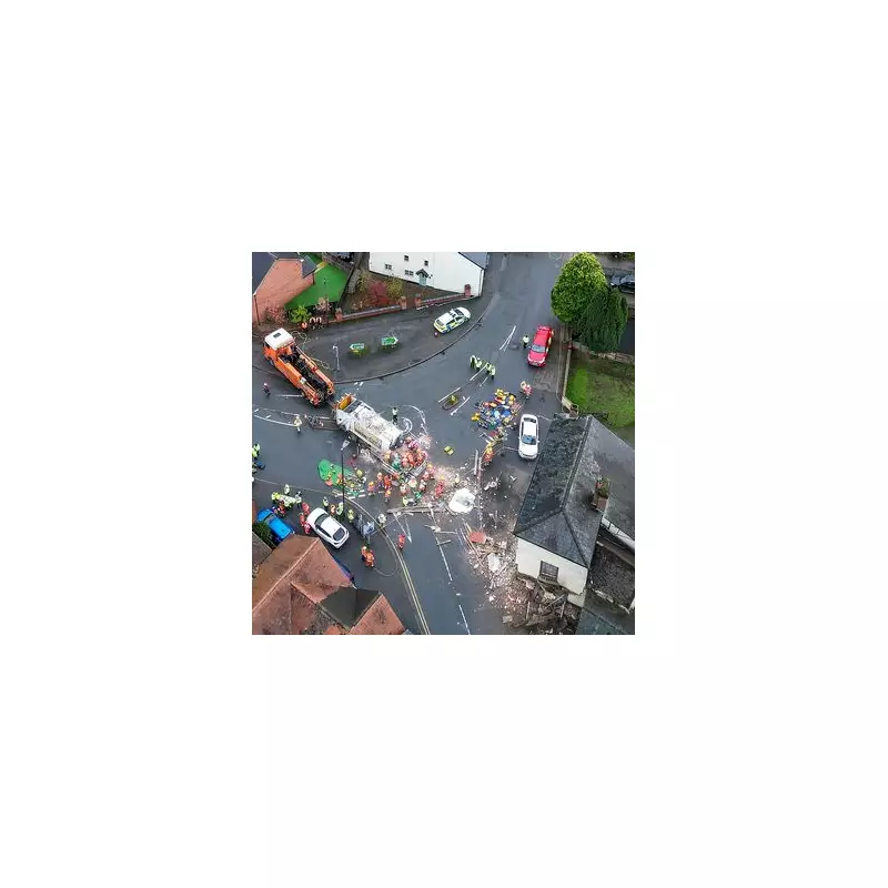 Man, 62, dies as bin lorry crashes into house in Leominster