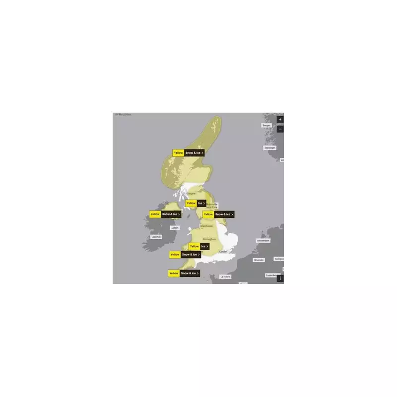 Met Office snow map reveals only 13 counties spared from wintry blast