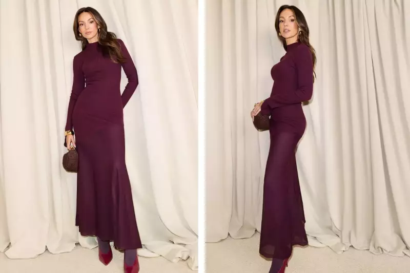 Michelle Keegan's Stunning Burgundy Dress Steals the Show
