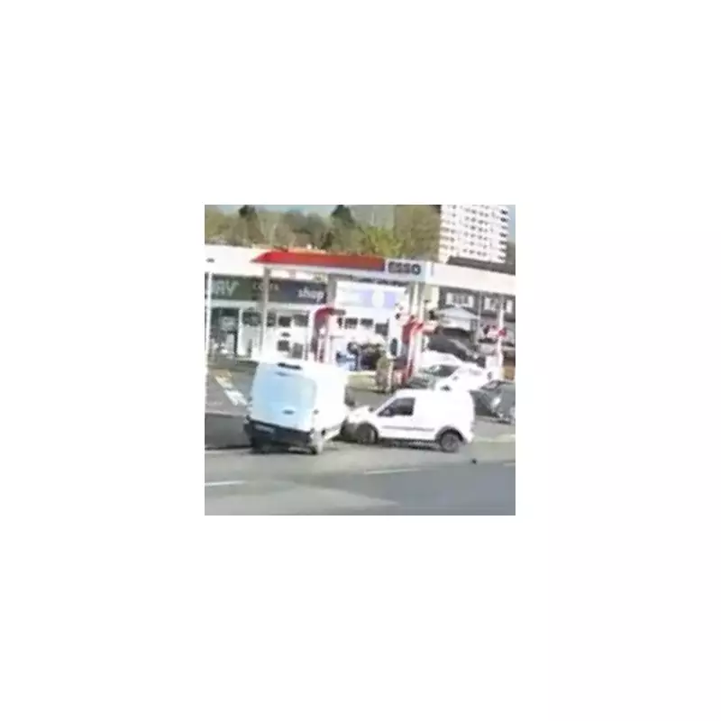 Police Chase Ends in Double Crash Outside Great Barr Petrol Station