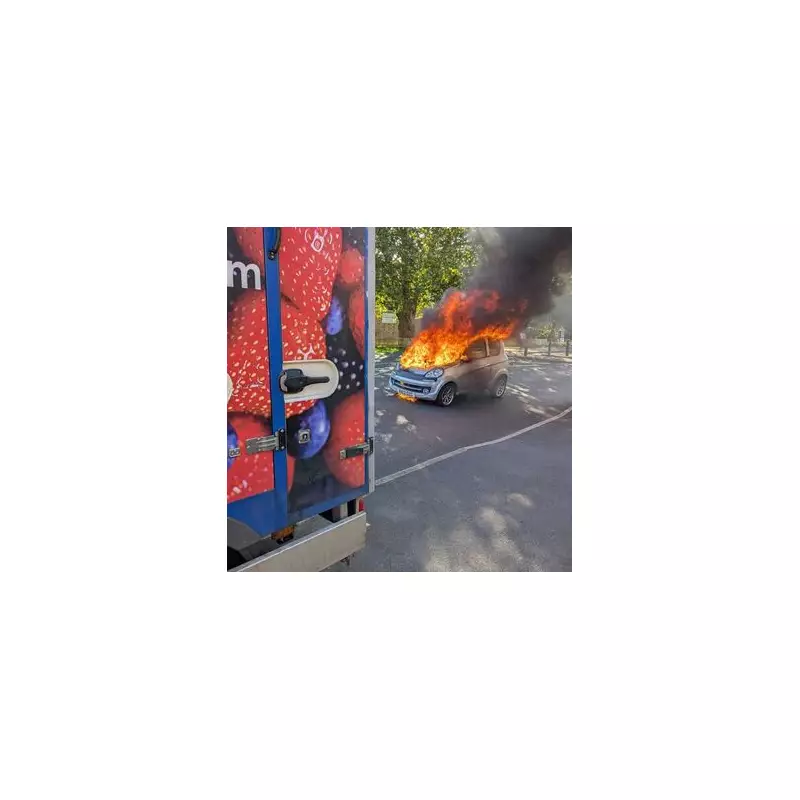 Tesco Heroes Save Man and Dog from Burning Car in Worcester