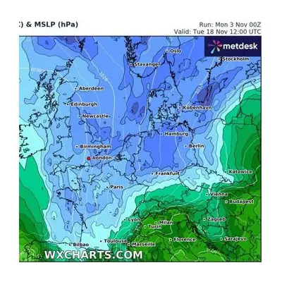 Arctic Blast Set to Freeze Britain: Snow Maps Reveal Exact Dates for Sub-Zero Temperatures
