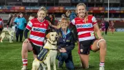 Guide Dog Puppies Form Guard of Honour at Gloucester Rugby Match