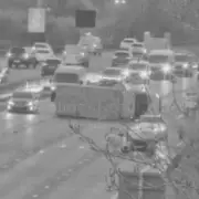 M5 chaos: overturned van closes lanes, causing 60-minute delays