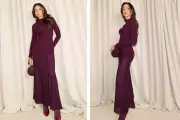 Michelle Keegan's Stunning Burgundy Dress Steals the Show