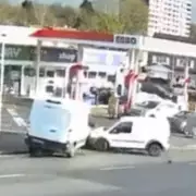 Police Chase Ends in Double Crash Outside Great Barr Petrol Station