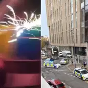 Shocking Footage: Firework-Yobs Launch Vicious Attack on West Midlands Police Officers