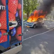 Tesco Heroes Save Man and Dog from Burning Car in Worcester