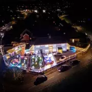 Torvill and Dean Switch on Final Nuthall Christmas Lights Display