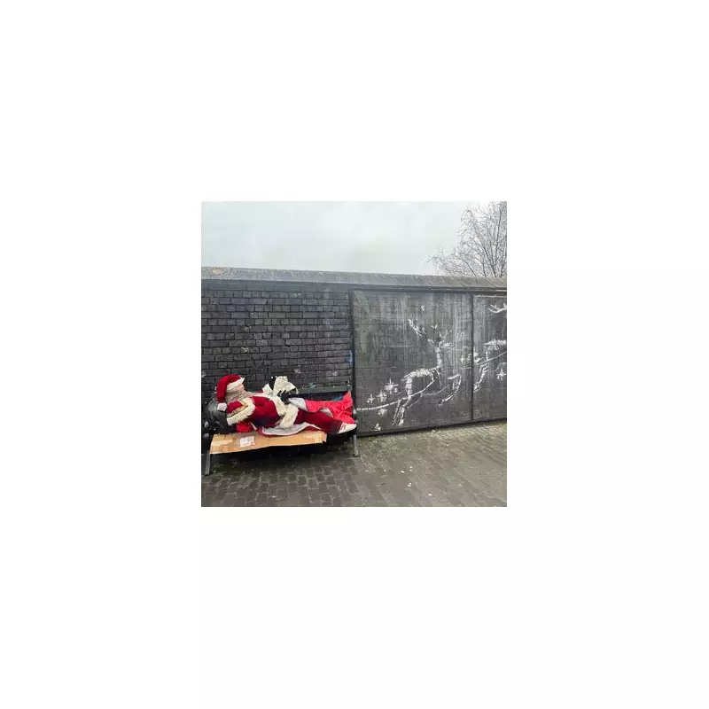 Banksy Returns? Festive Santa Appears at Birmingham's Iconic Homelessness Mural