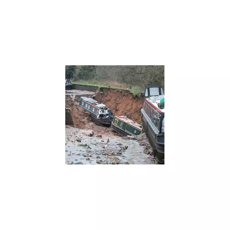 Canal Sinkhole Swallows Narrowboats in Whitchurch, Prompting Major Incident