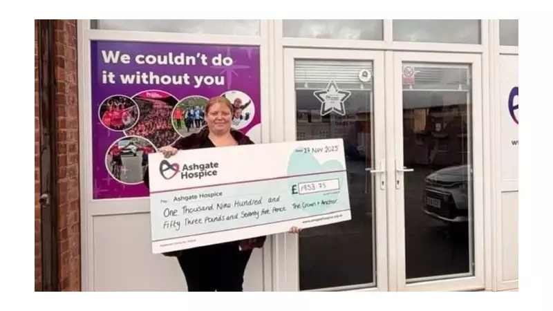 Crown and Anchor Pub Raises £1,953.75 for Ashgate Hospice in Memory of Jill Parsley
