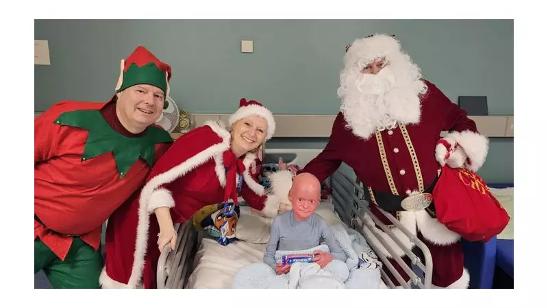 Derby School Brings Santa to Hospital for Boy with Rare Skin Condition
