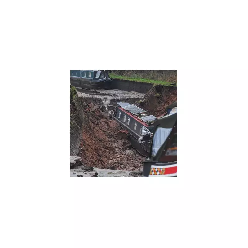 Major Incident in Shropshire as Sinkhole Swallows Canal Boats