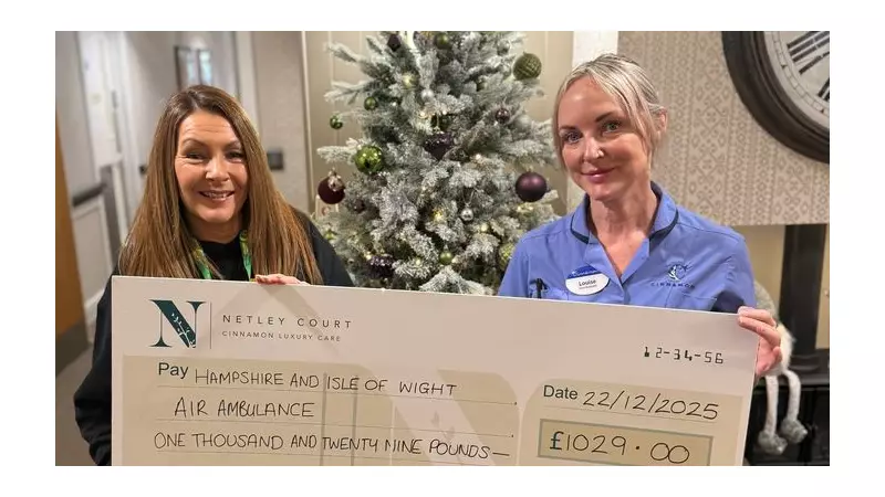 Netley Court Care Home Raises £1,029 for Air Ambulance Aftercare