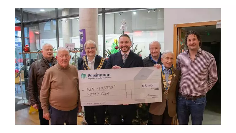 Wem Rotary Club Receives £3,000 Boost from Persimmon Homes for Community Work