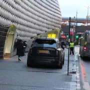 £500k Rolls Royce parks on Birmingham Bullring pavement, sparking debate