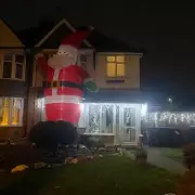 Kingstanding family's 25ft inflatable Santa spreads festive cheer