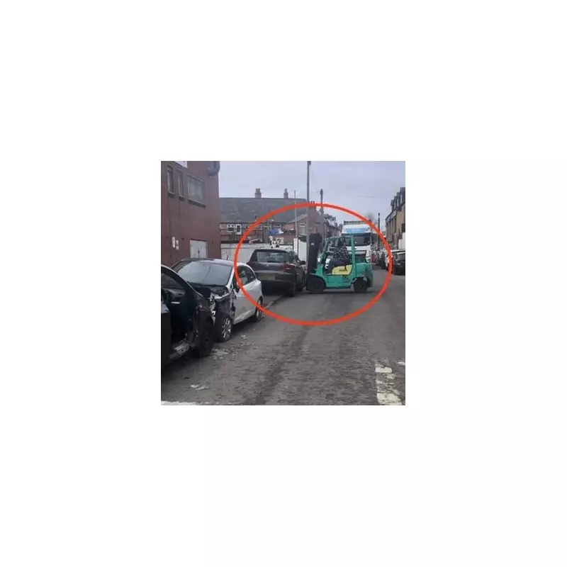 Fed-Up Forklift Driver Moves Badly Parked Car Blocking Lorry in Birmingham