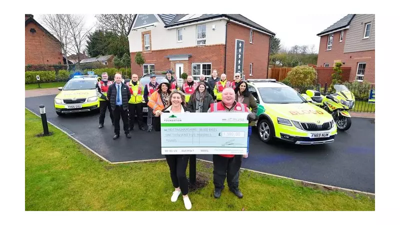 Nottinghamshire Blood Bikes Receives £1,500 Donation to Fuel Life-Saving Missions