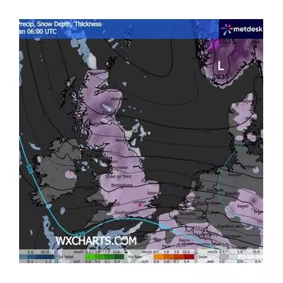 400-Mile Blizzard to Hit 51 UK Cities: Snow Maps Reveal January Chaos