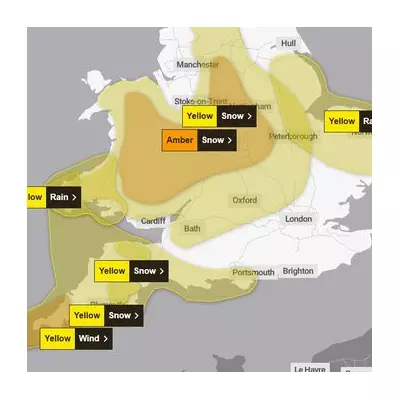 Amber Snow Warning Issued as Storm Goretti Threatens Midlands