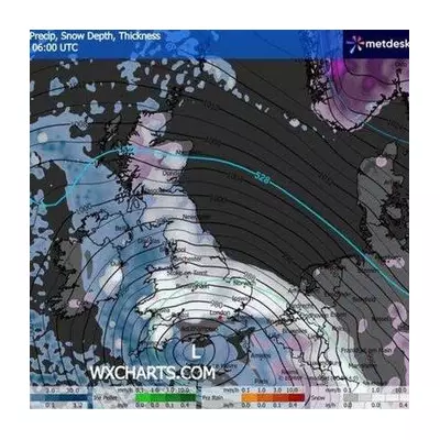 Beast from the East to Unleash 656-Mile Snow Wall on UK by January 31