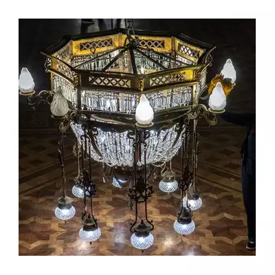 Blackpool Tower Ballroom's Annual Clean: Chandeliers Lowered for Sparkling Makeover