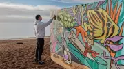 St Leonards Mural Marks High Seas Treaty Force & Urges UK Action
