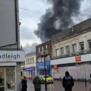 Stafford vape shop fire: Town centre evacuated as 'Cloud Town' blaze billows black smoke