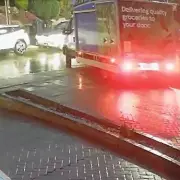 Tesco Delivery Van Wrecks Wall in Birmingham and Drives Off