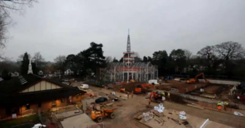 Birmingham Temple Construction Hits Key Milestone with Steelwork and Spire Installation