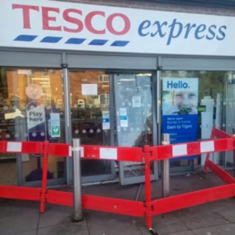 Birmingham Tesco Raid: Thief Smashes Door to Flee Early-Morning Shoplifting