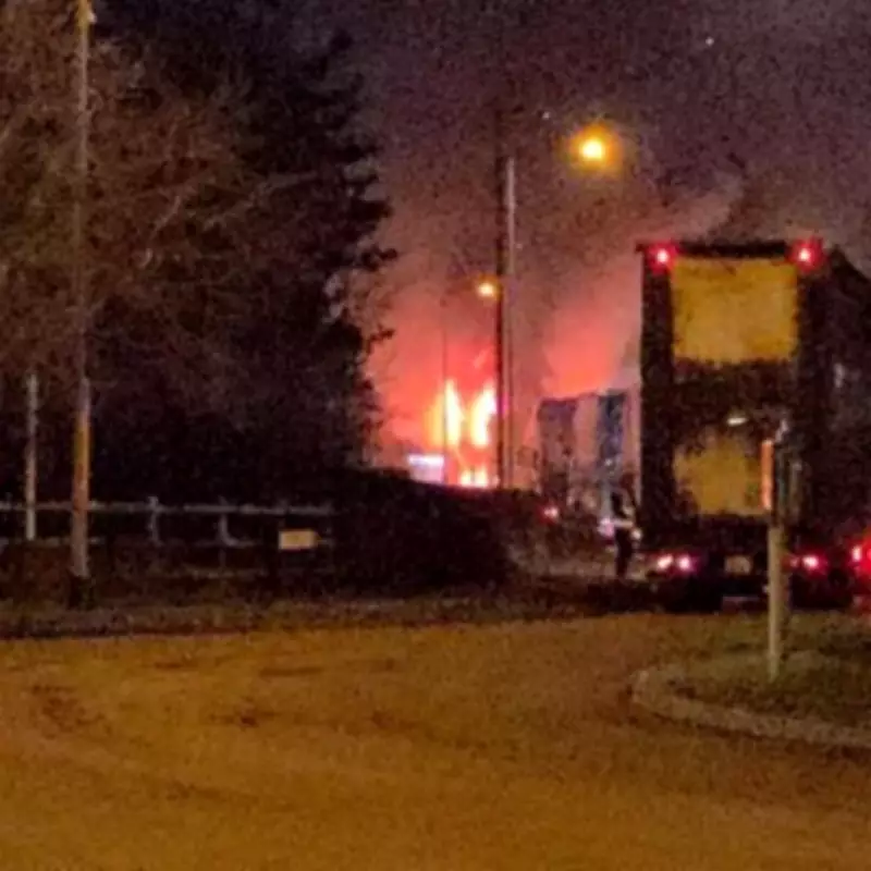 Lichfield Lorry Trailer Fire 'Exploded Like Several Bombs Going Off'