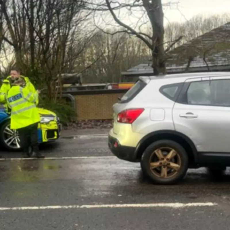 M6 Driver's Car Held Shut by Cable Ties with Kids Unbelted in Back