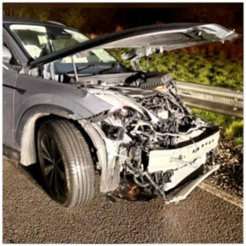 M6 Toll Driver Arrested After Drink Drive Crash Leaves Car Wrecked