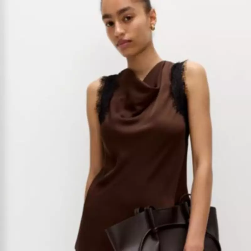 M&S £30 Lace Cami Top in Chocolate Brown Sells Out as Shoppers Embrace Trend