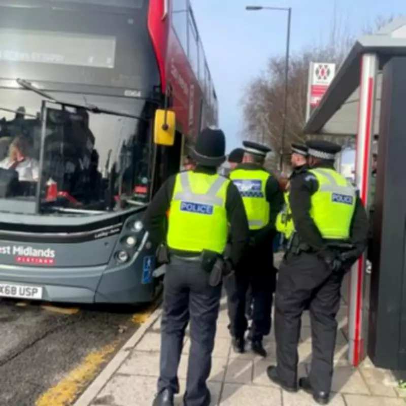 Police Board Birmingham's Number 74 Bus in Crackdown on Most Violent Route