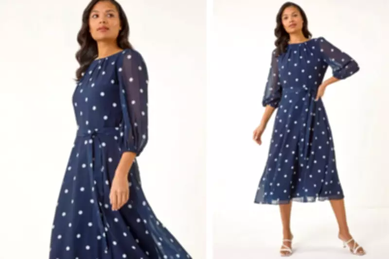 Polka Dot Chiffon Midi Dress: The Effortless Spring Occasion Essential