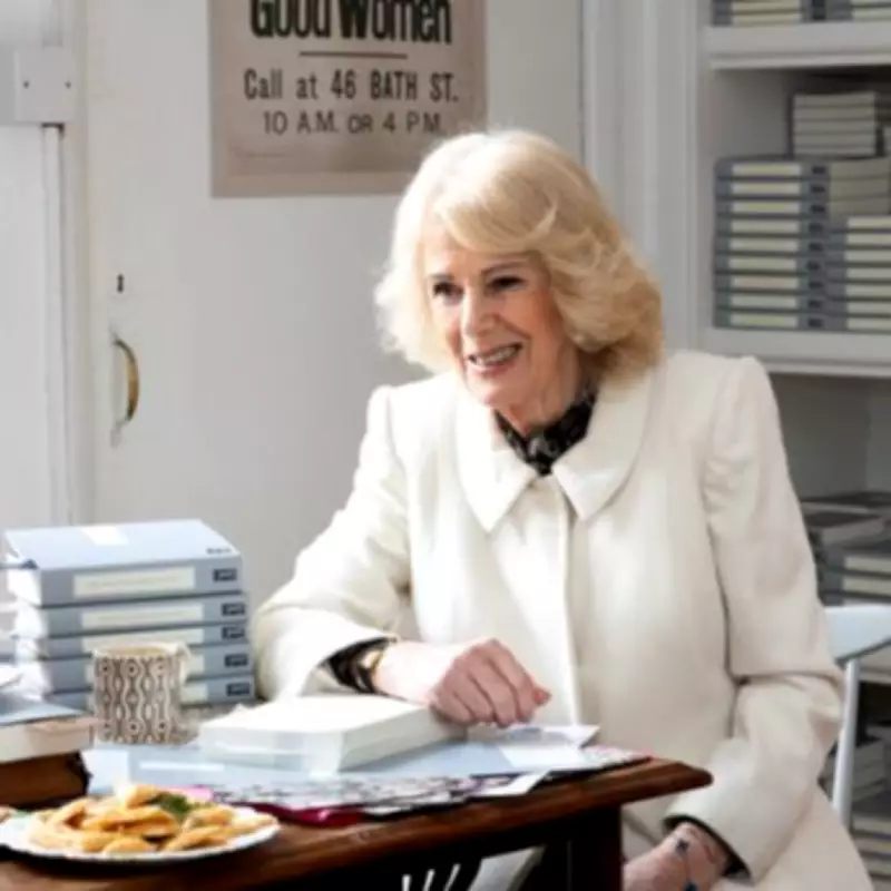 Queen Camilla Visits Bath, Receives Books for Palace Library