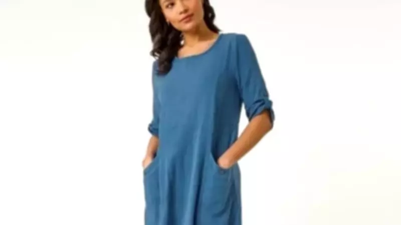 Roman's Textured Midi Dress Earns Five-Star Reviews for Spring Style