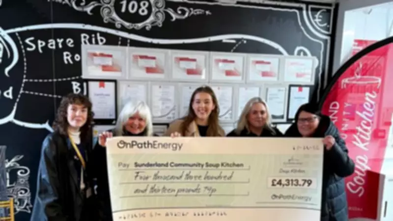 Sunderland Energy Firm Raises £4,313 for Local Soup Kitchen Through Year-Long Fundraising