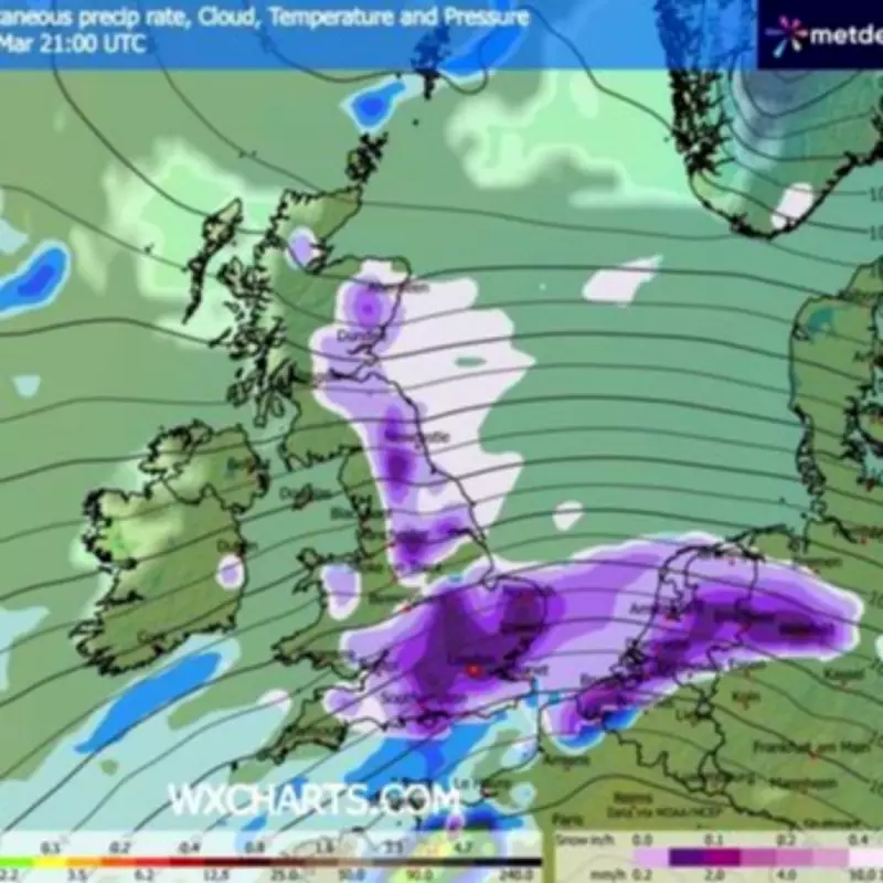 Weather Maps Predict 'Beast from the East' Snowstorm for Midlands in March