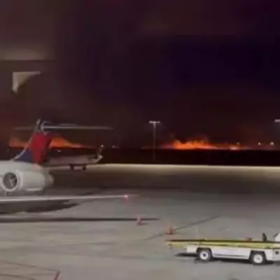 Delta Flight Engine Failure Sparks Grass Fire After Terrifying Takeoff Incident