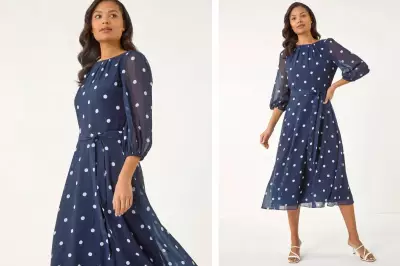 Polka Dot Chiffon Midi Dress: The Effortless Spring Occasion Essential